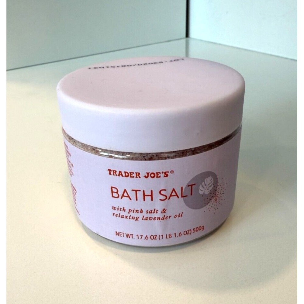 Trader Joe's Pink Bath Salt Scrub with Pink Salt & Lavender Oil, Brand NEW